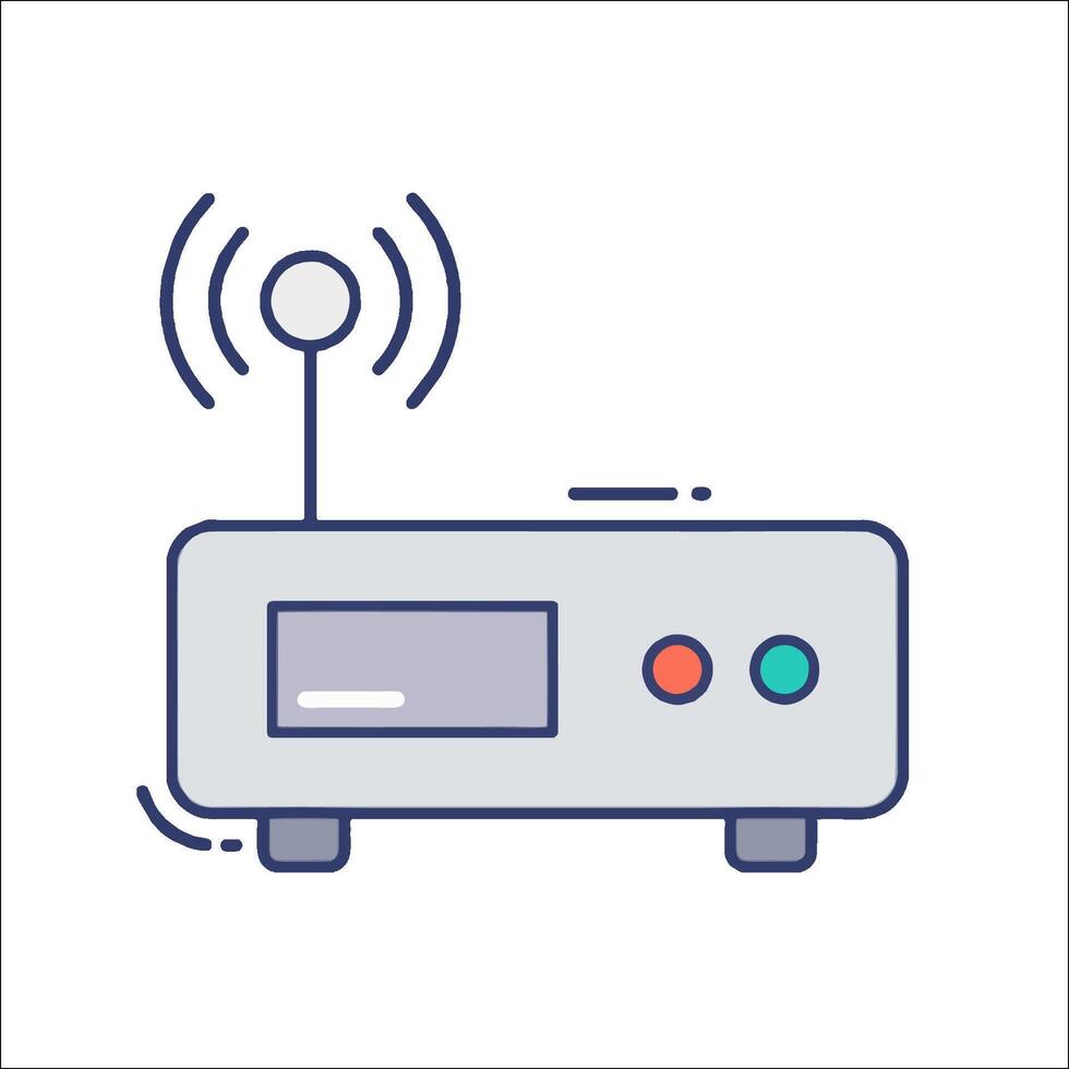 A wireless router icon on a white background vector