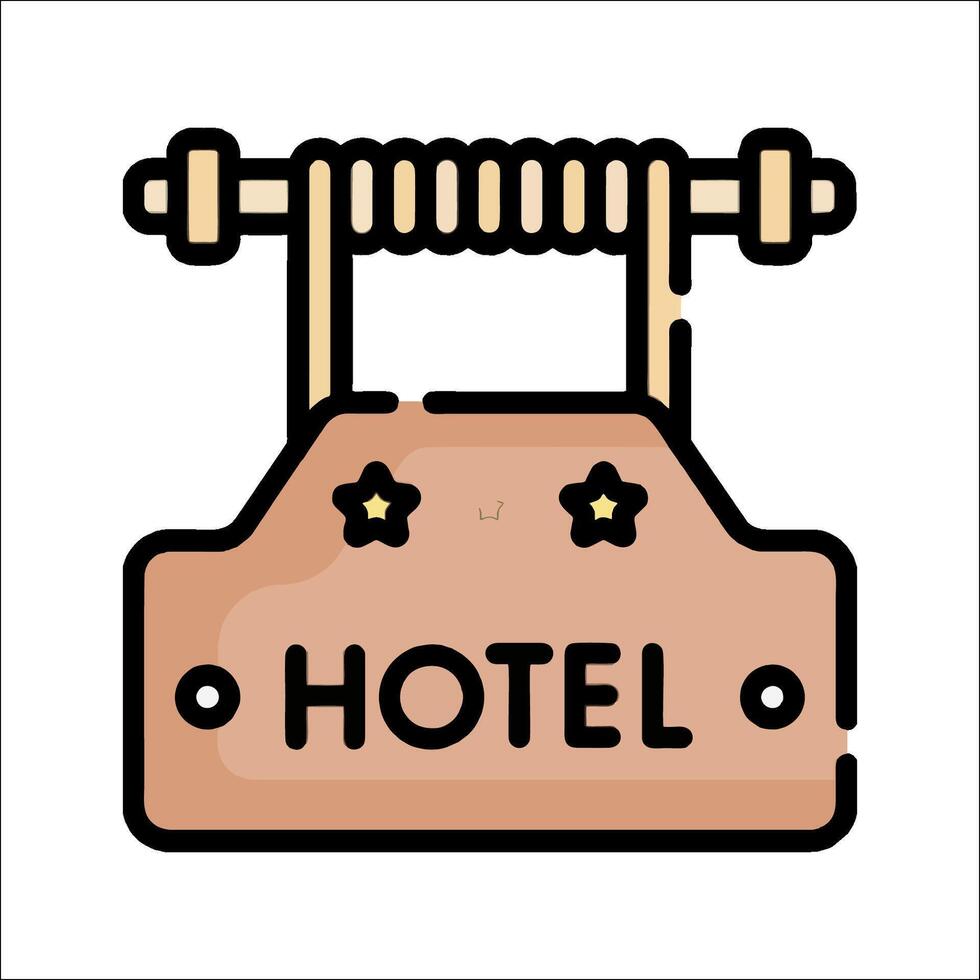 Hotel sign icon vector