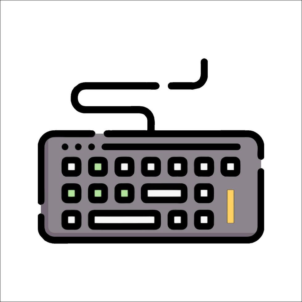 Computer keyboard icon illustration vector