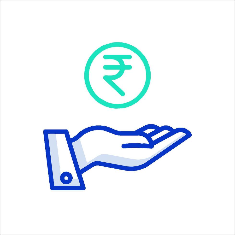 Indian rupee currency symbol vector