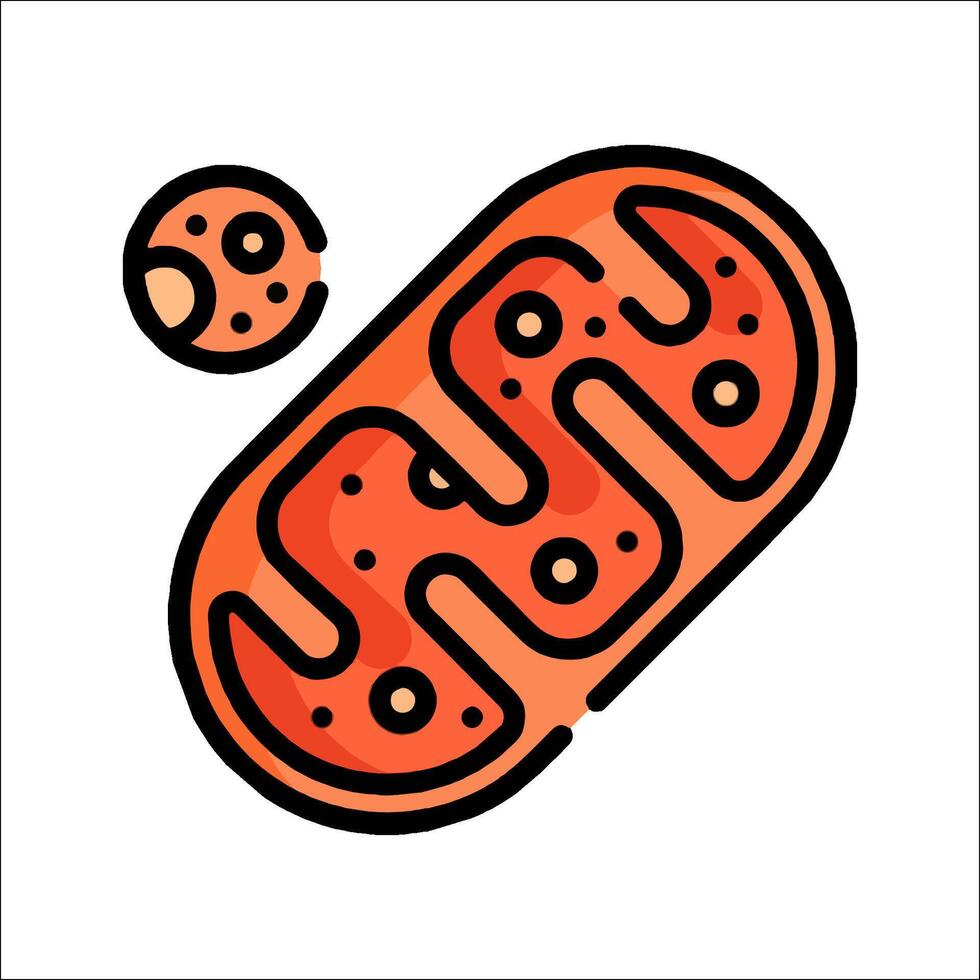 A cell with a red dot on it vector