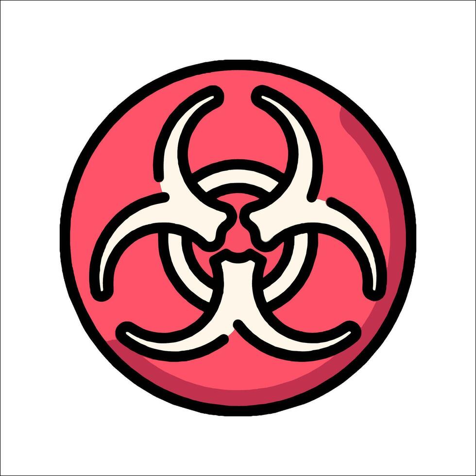 Biohazard symbol illustration vector