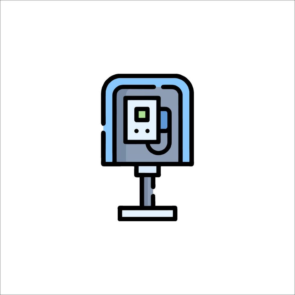 A phone booth icon on a white background vector