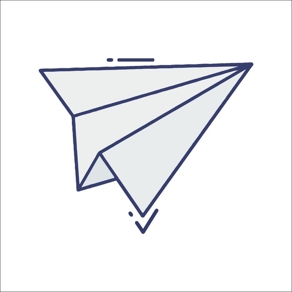 Paper airplane icon illustration vector