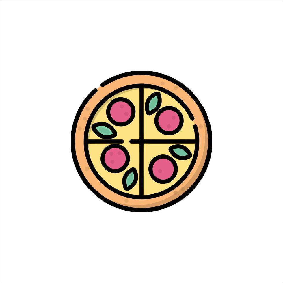 Pizza icon illustration vector