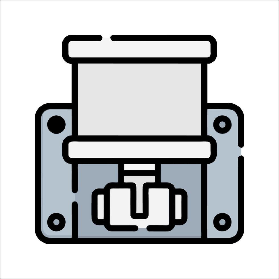 A black and white icon of a valve vector