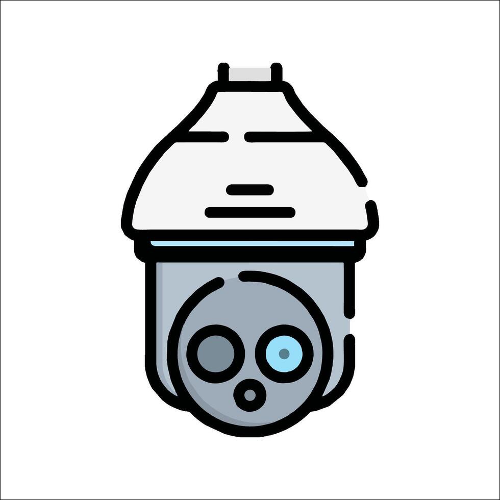 A surveillance camera icon on a white background vector