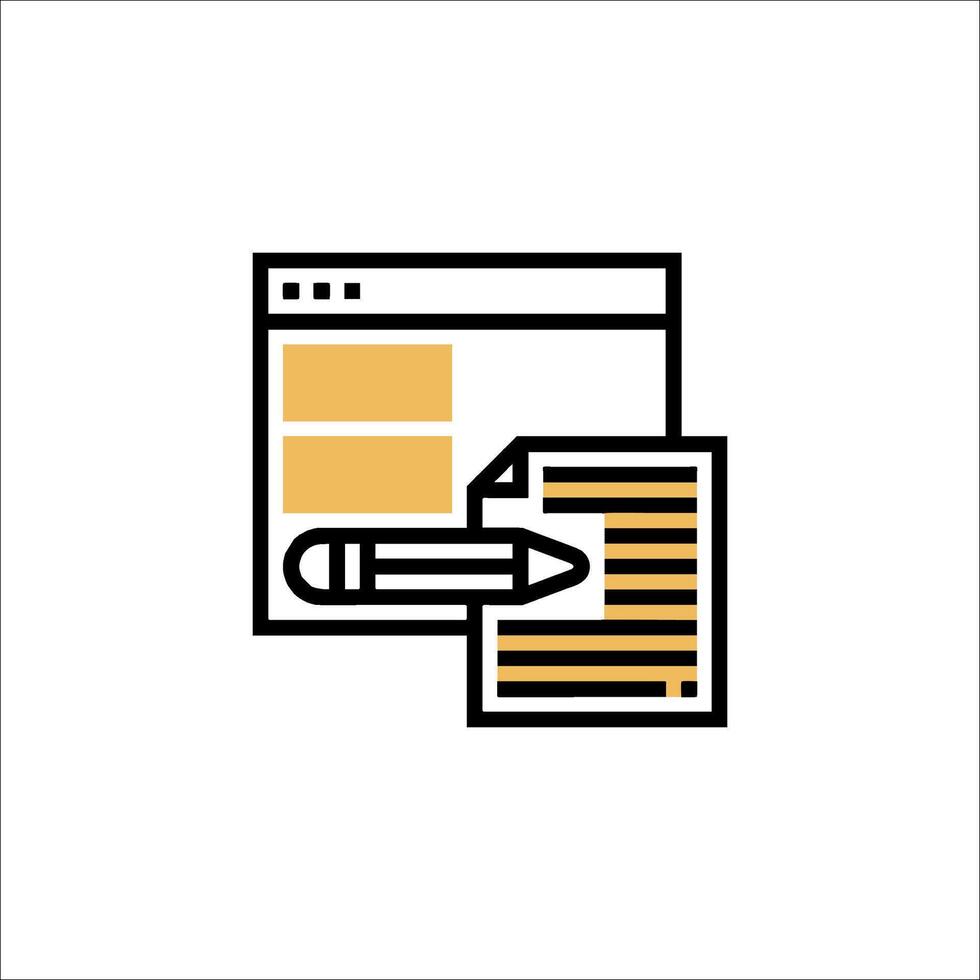 A pen and paper icon on a white background vector