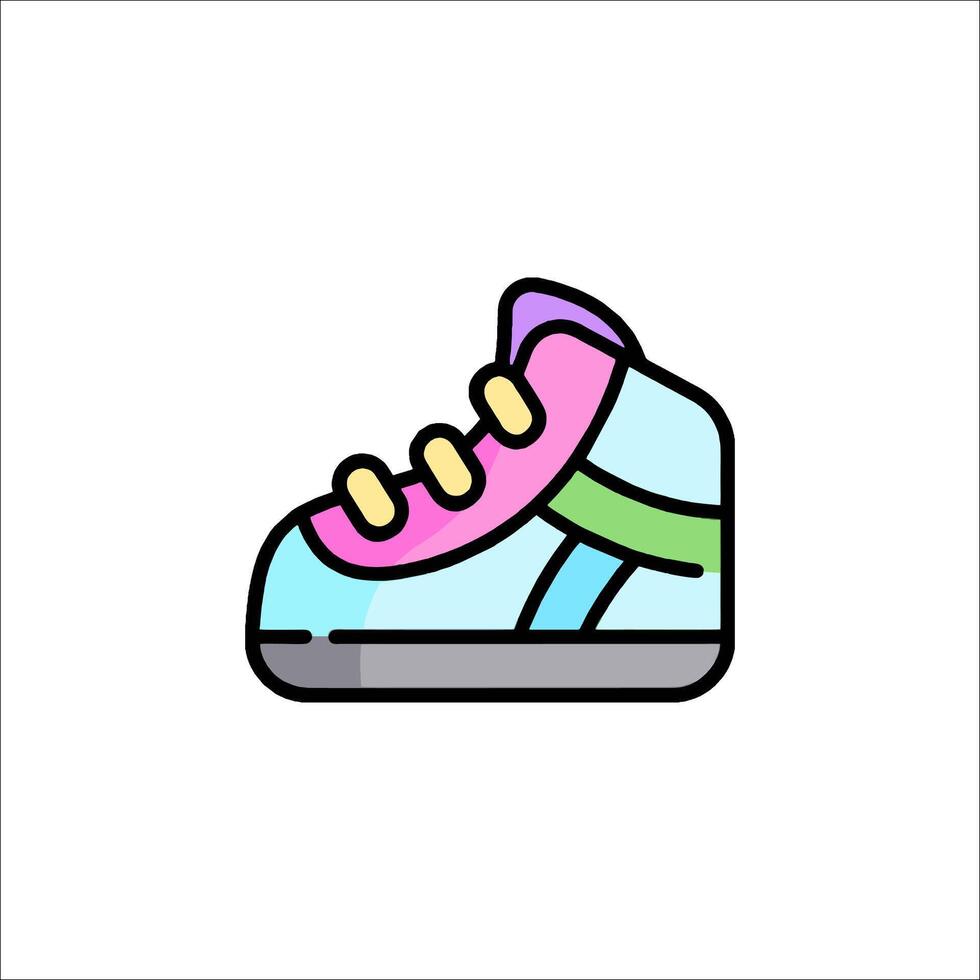Baby shoes icon in a flat style vector