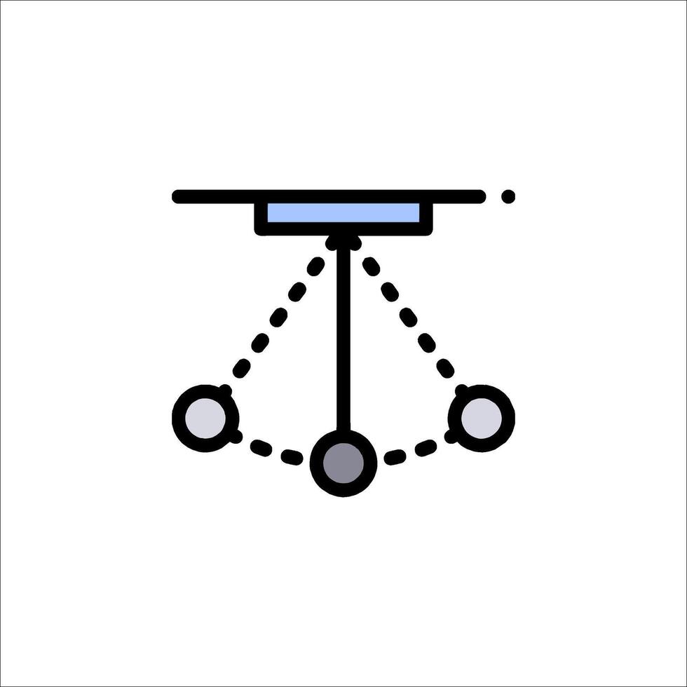 A black and white illustration of a table with three balls on it vector