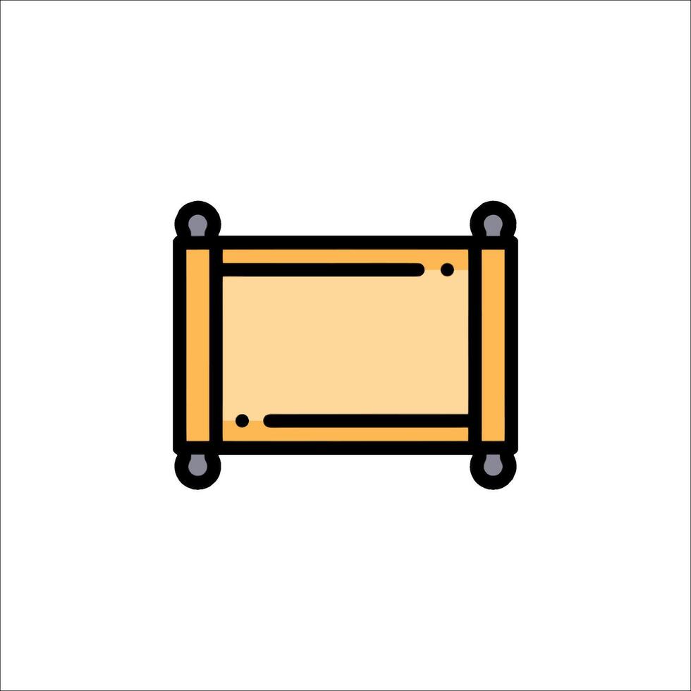 A wooden box icon on a white background vector