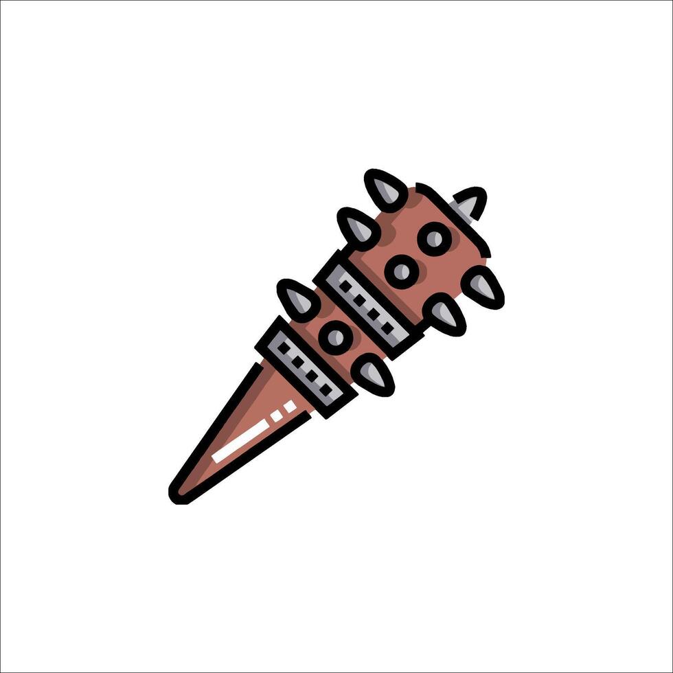 A red and brown spikey object with spikes on it vector