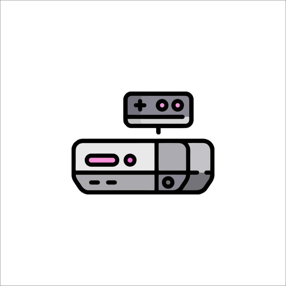 A game console icon with a controller and a controller vector