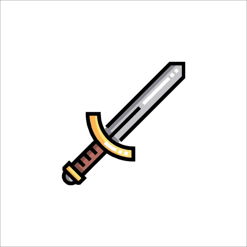 A sword icon on a white background vector