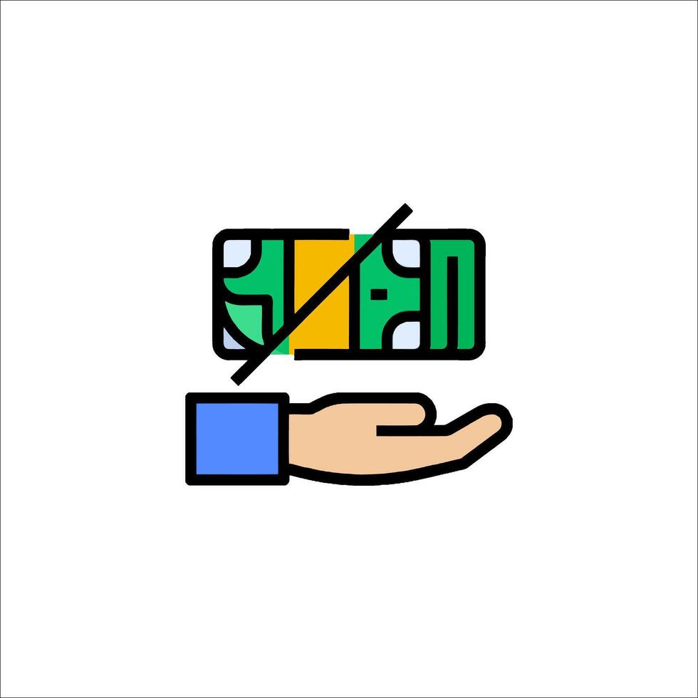 No money icon illustration vector