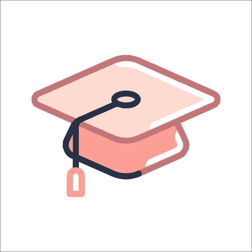 Graduation hat icon vector