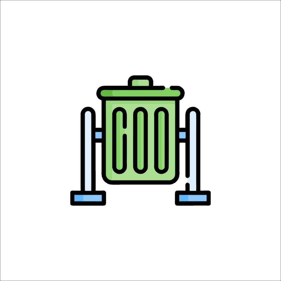 A trash can icon on a white background vector
