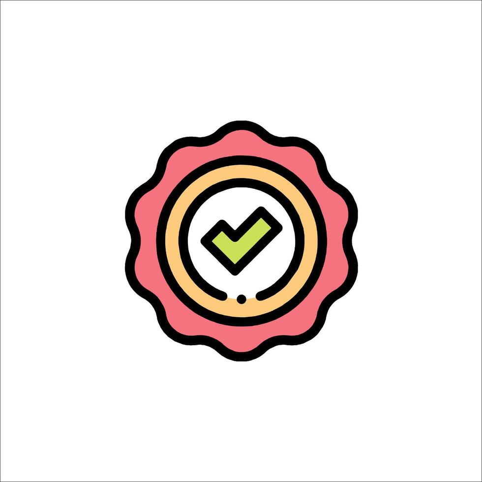 A check mark icon on a white background vector