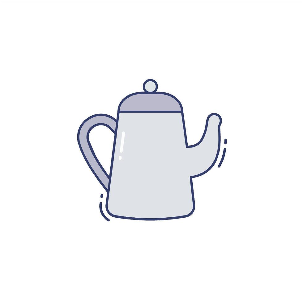 A tea kettle icon on a white background vector