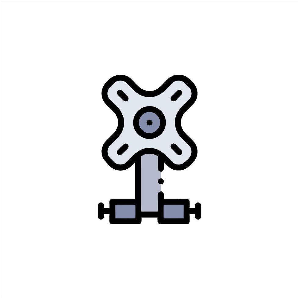 A flat icon of a computer monitor vector
