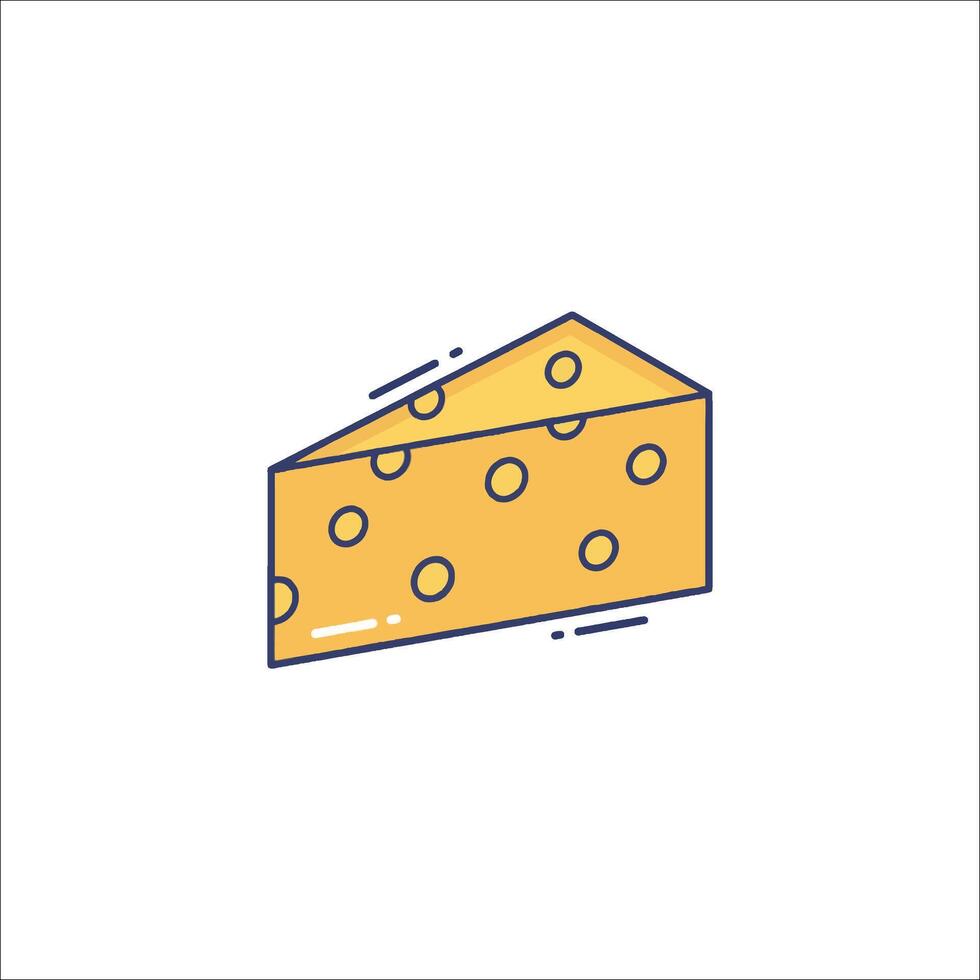 Cheese icon line illustration vector