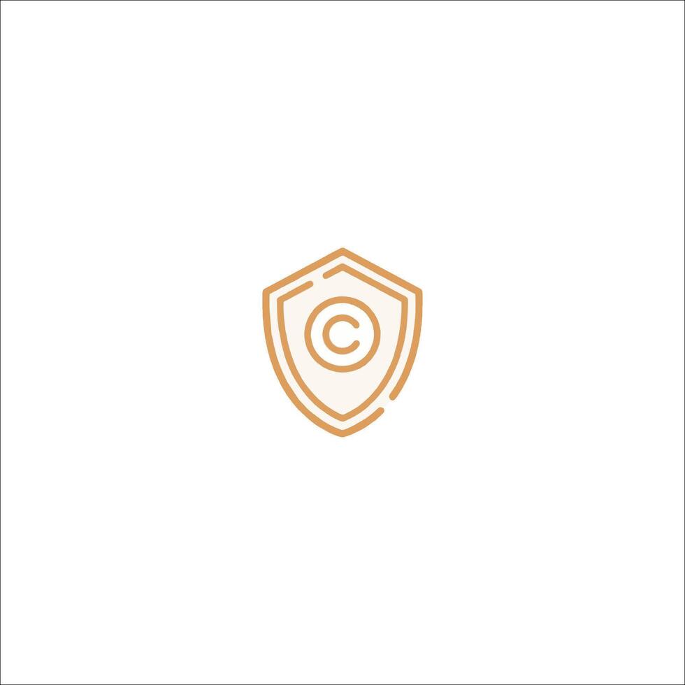 A shield with the letter c in it vector
