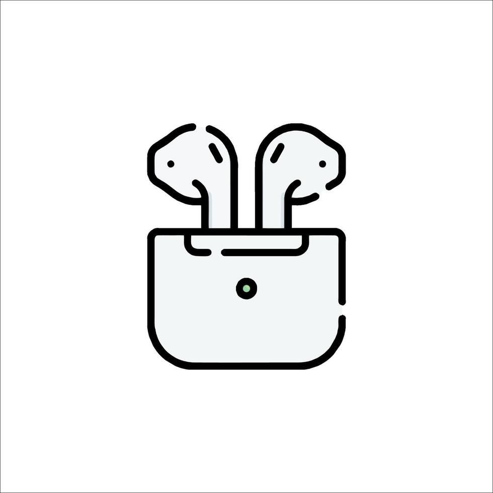 An icon of a pair of headphones in a bag vector