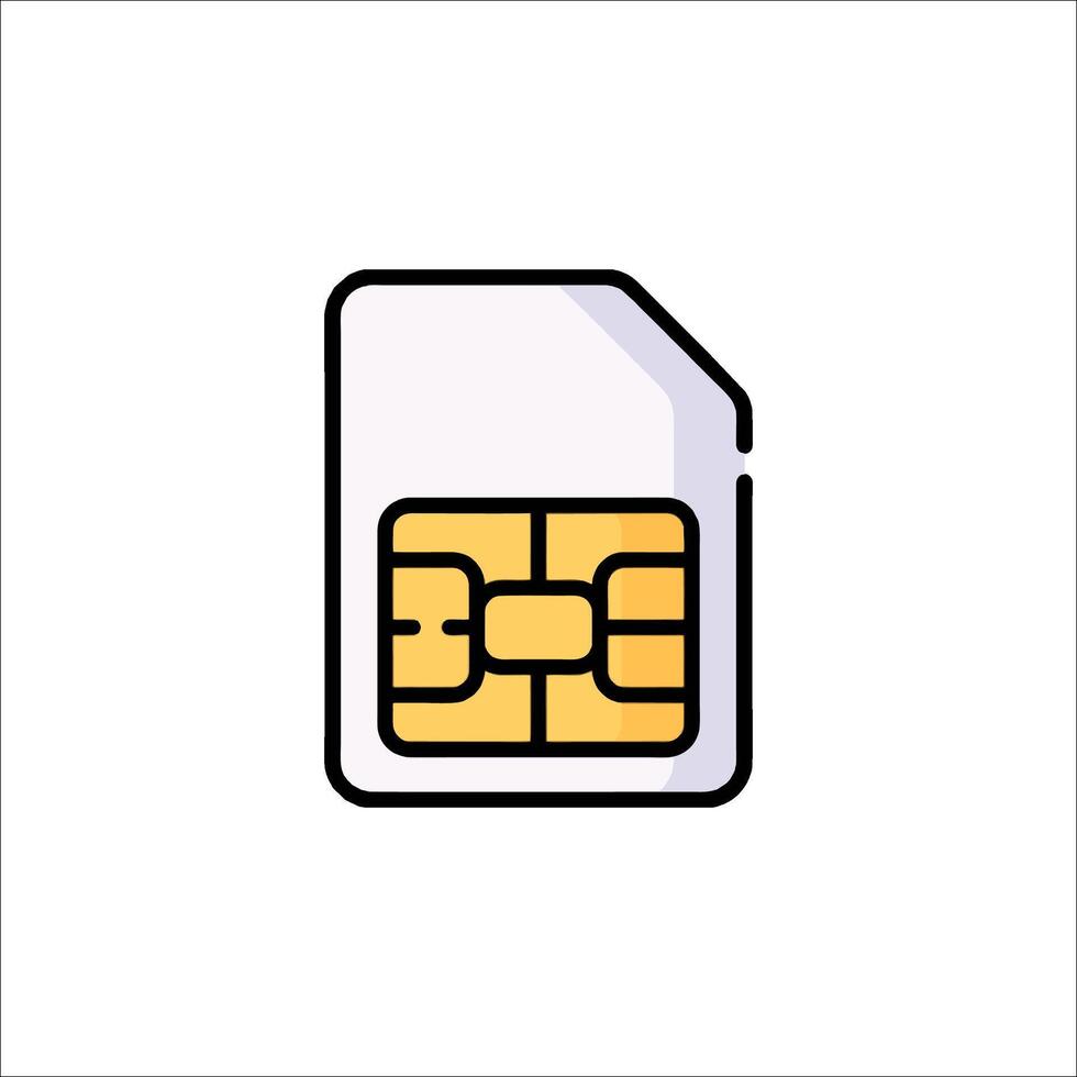 Sim card icon on white background vector