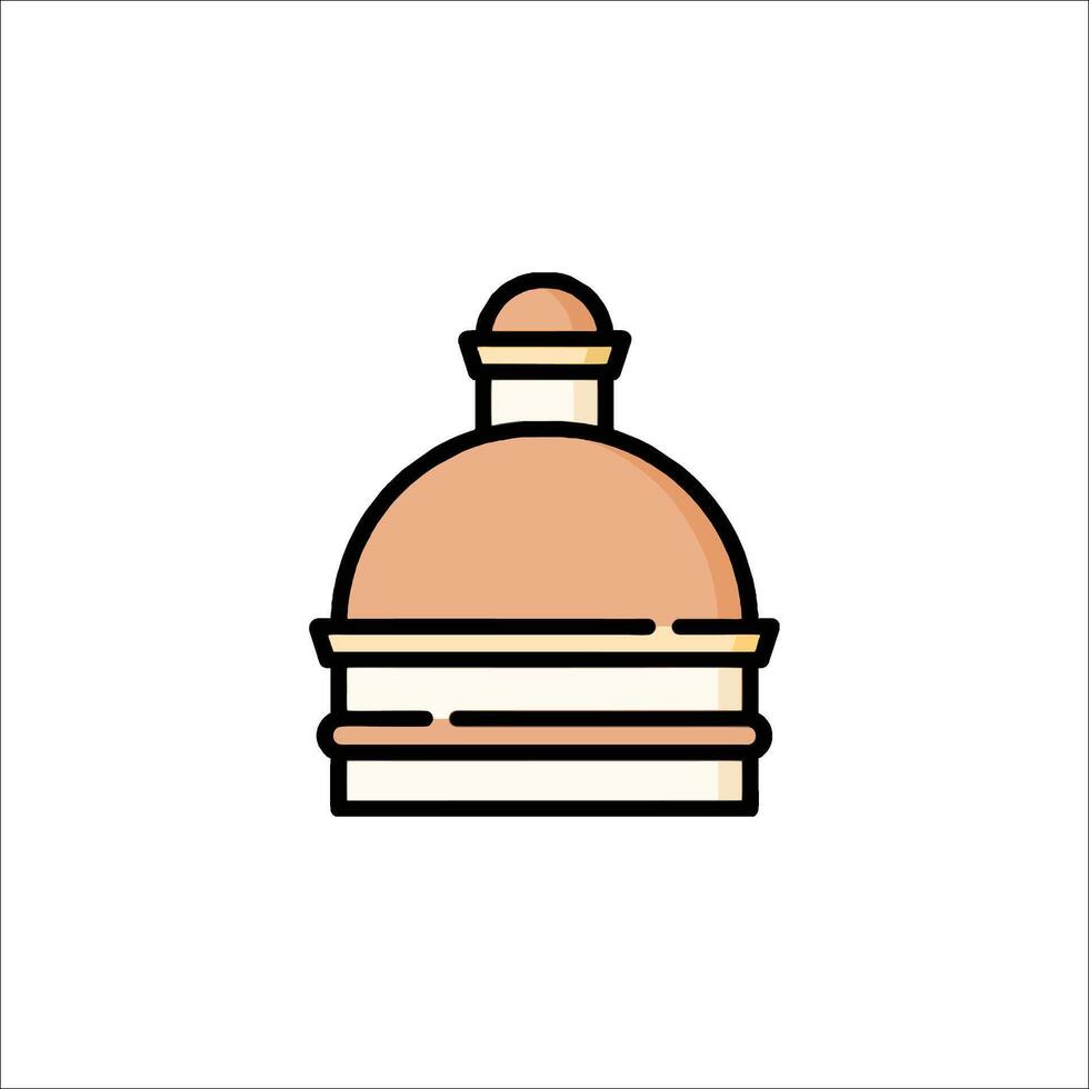 A flat icon of a bottle with a lid vector