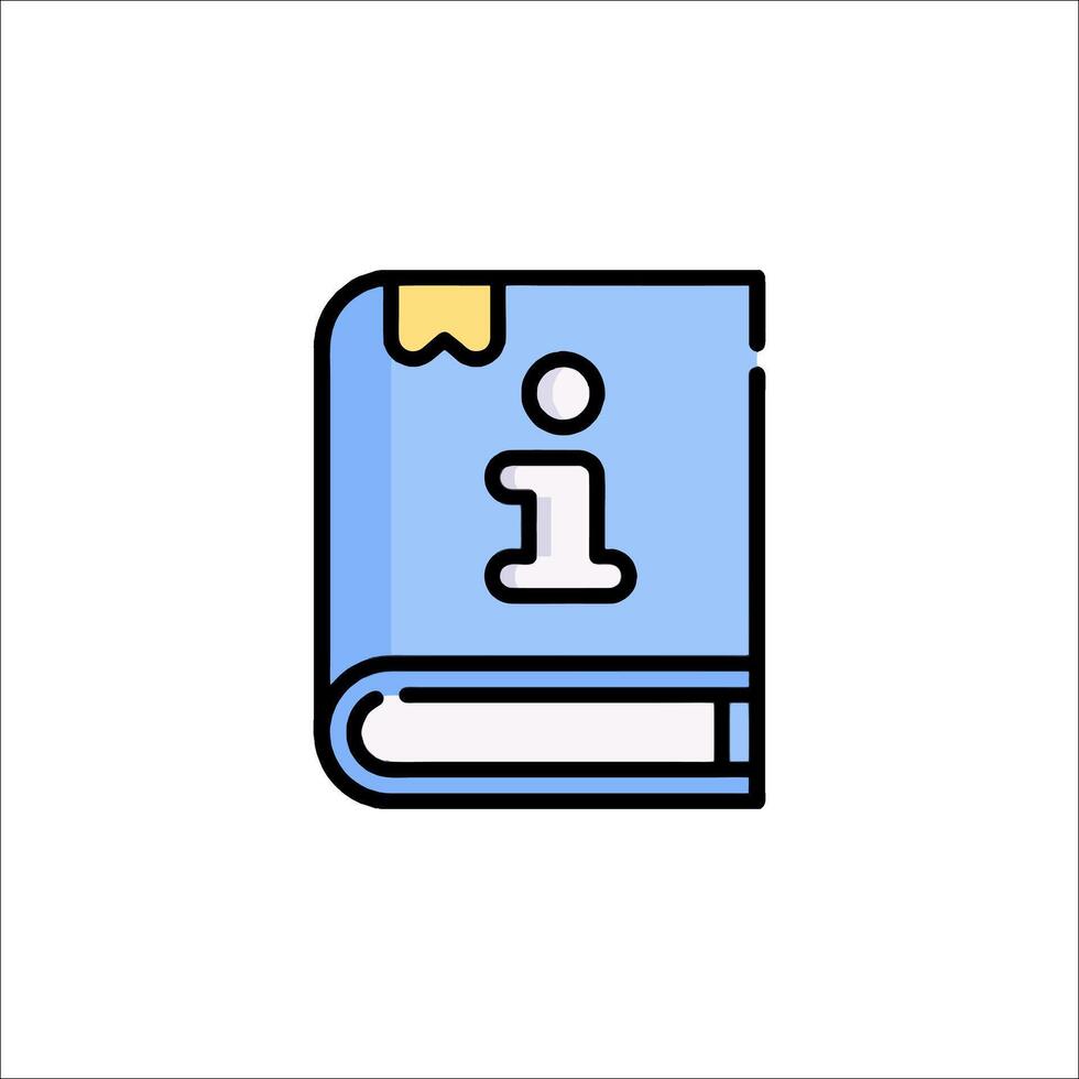 A book with the number one on it vector