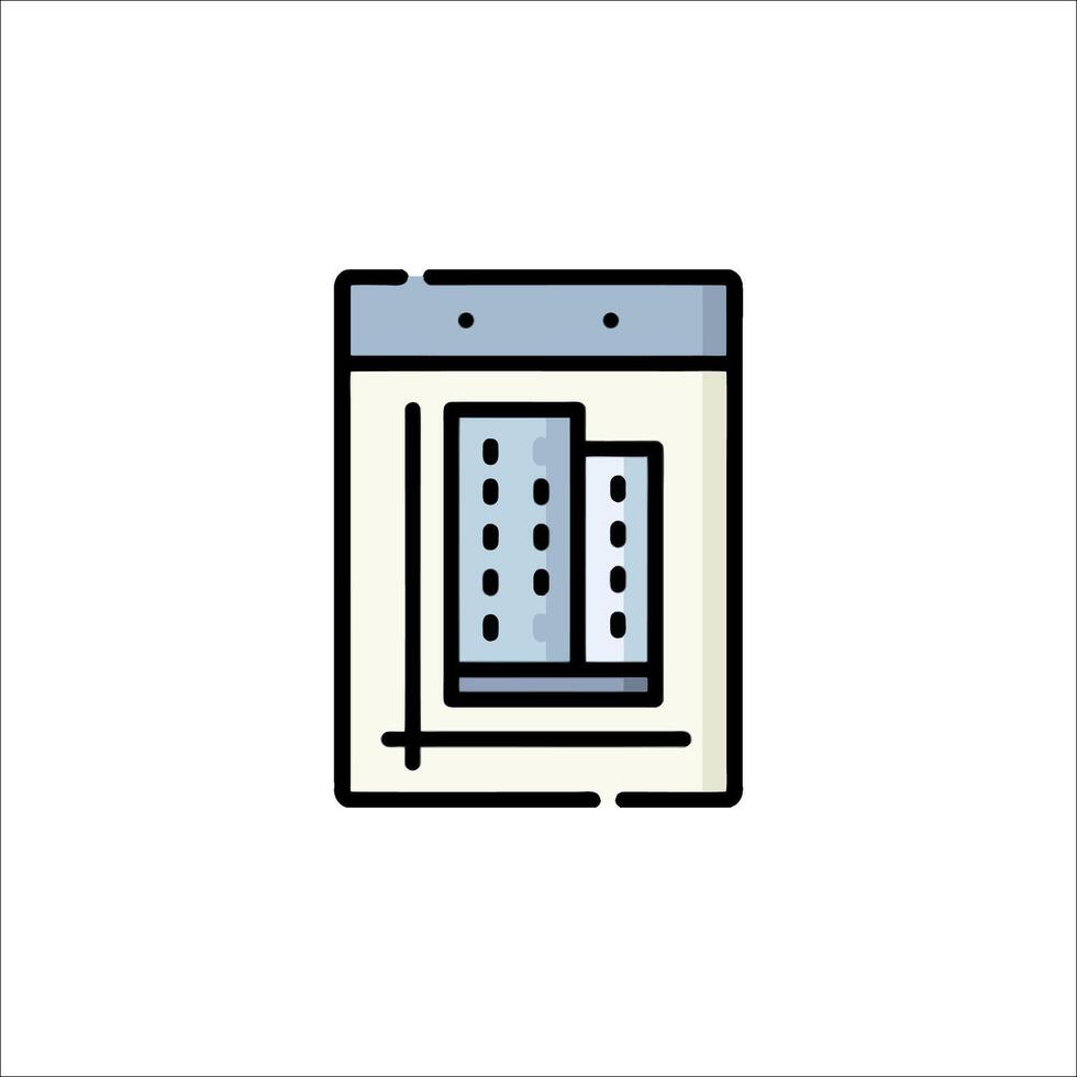 A building icon on a white background vector