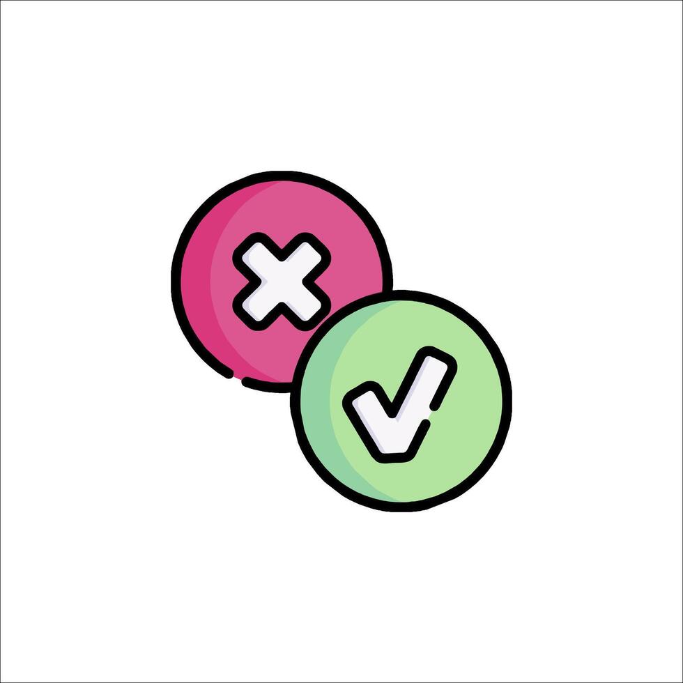 Two check marks on a white background vector