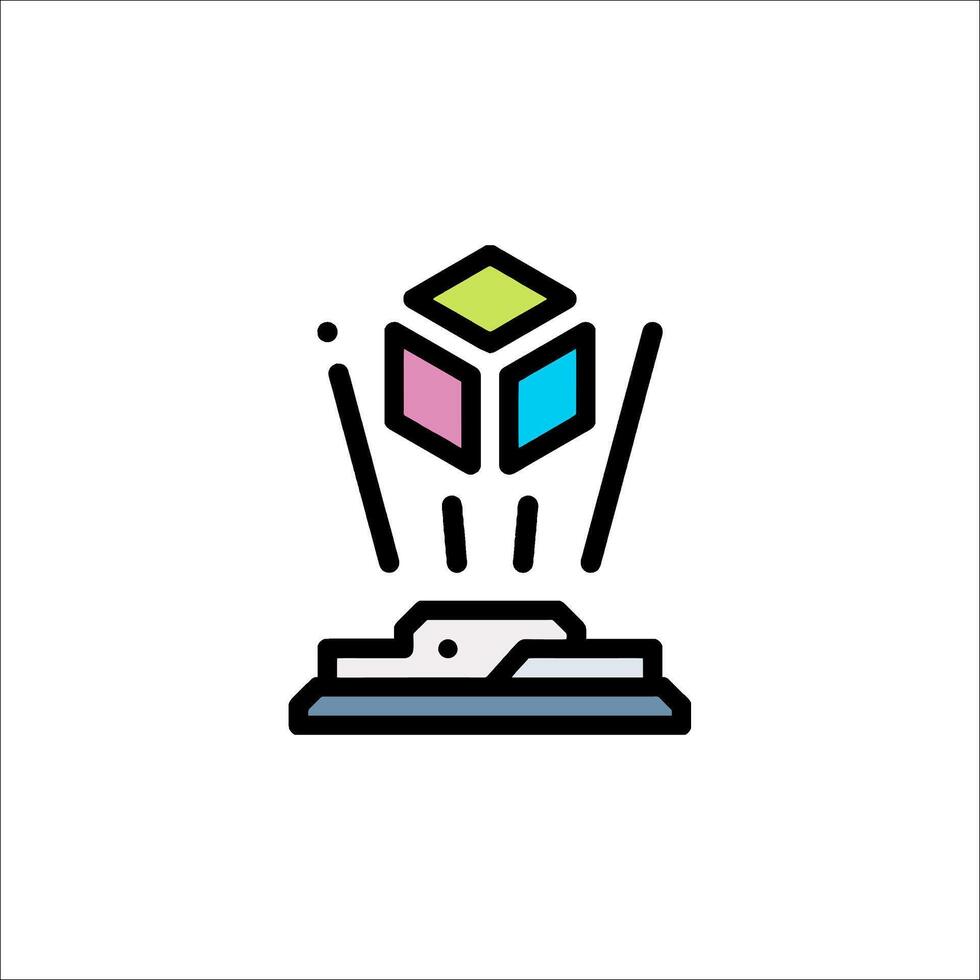A logo for a company that makes a cube vector