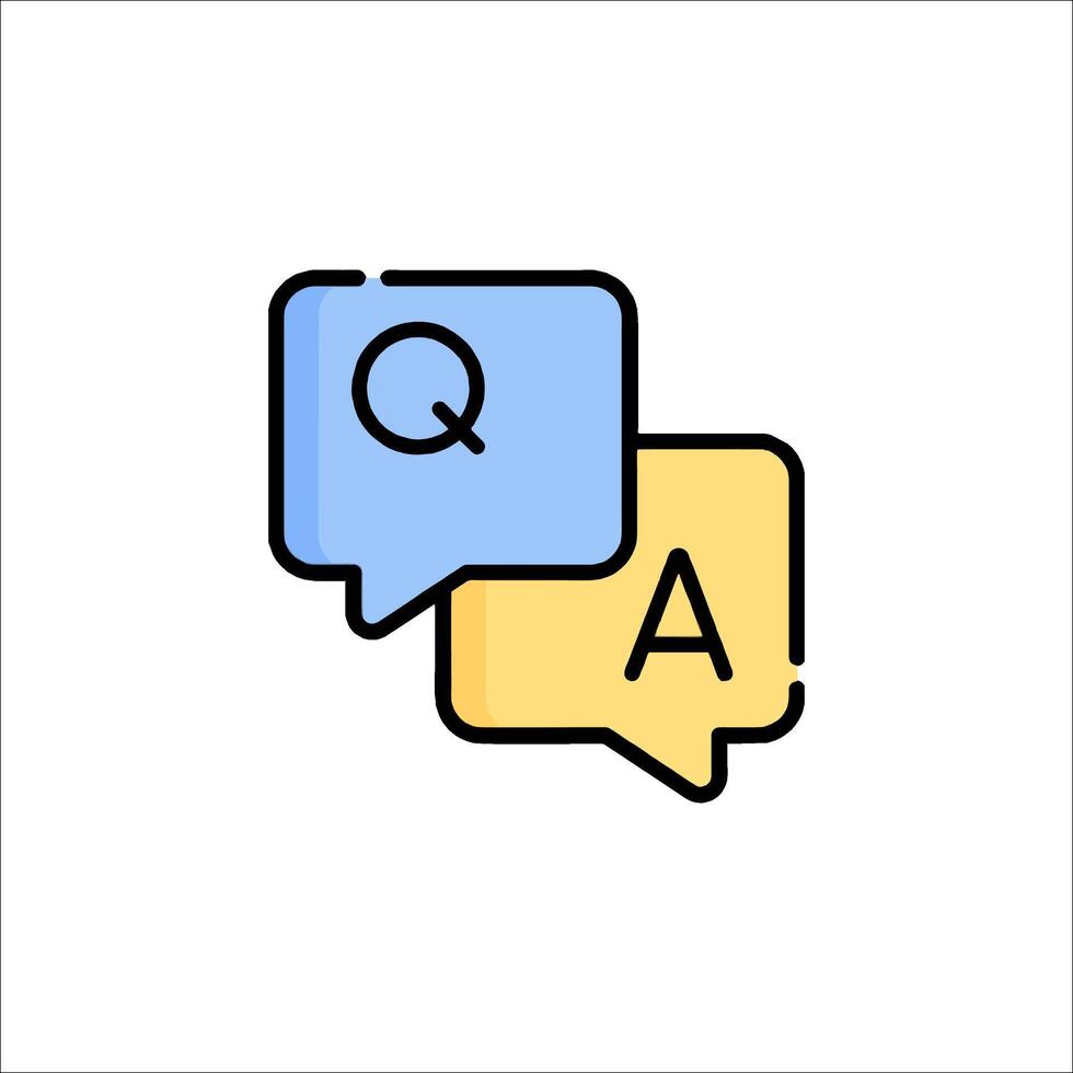 Question and answer icon illustration vector
