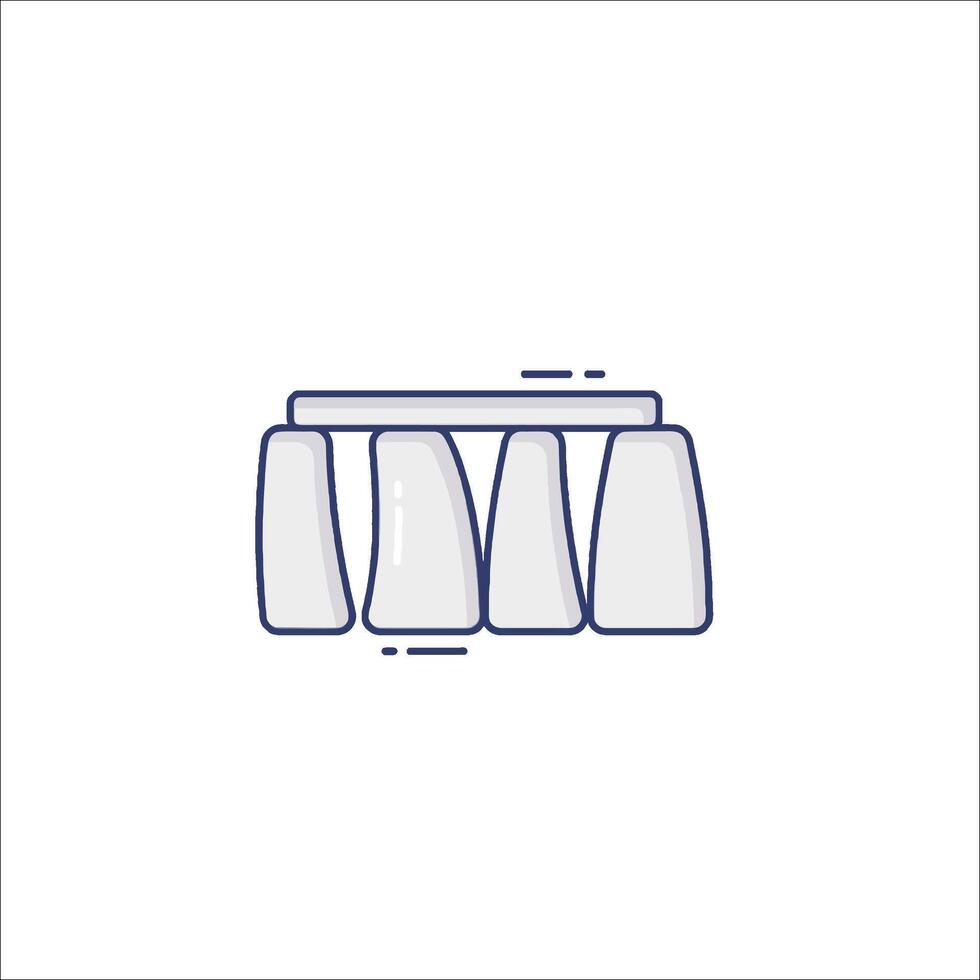 A table with four chairs on it vector