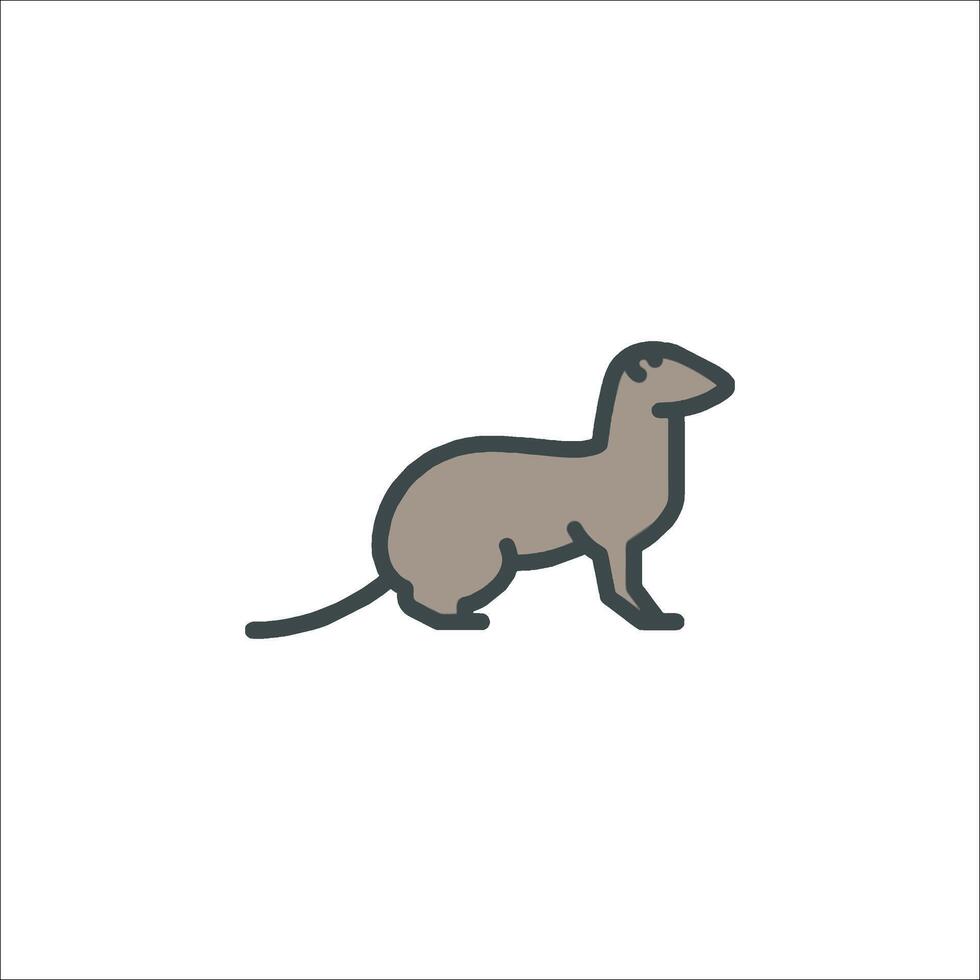 An illustration of a weasel vector