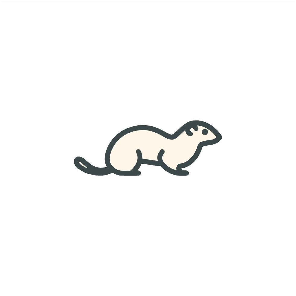 A weasel icon on a white background vector