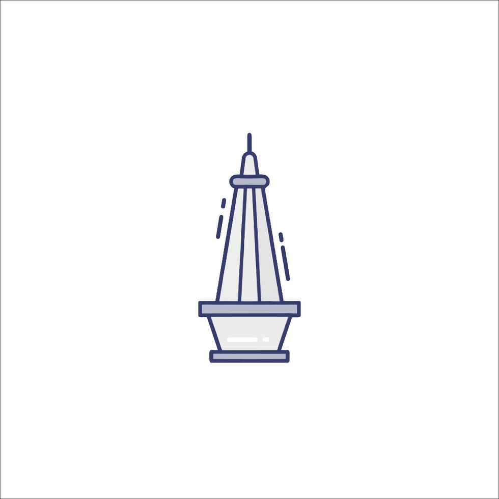 A tower with a light on top of it vector