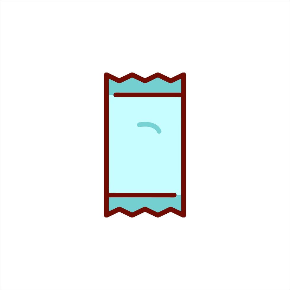 A blue and red bar of chocolate on a white background vector