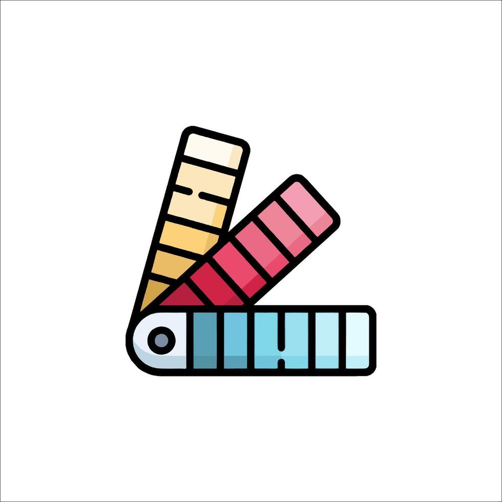 A colorful pencil and ruler icon vector