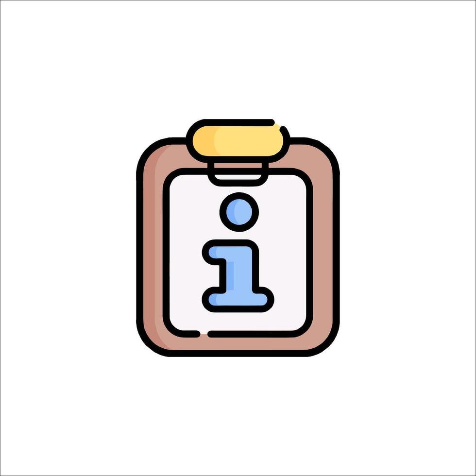 A clipboard with the number one on it vector