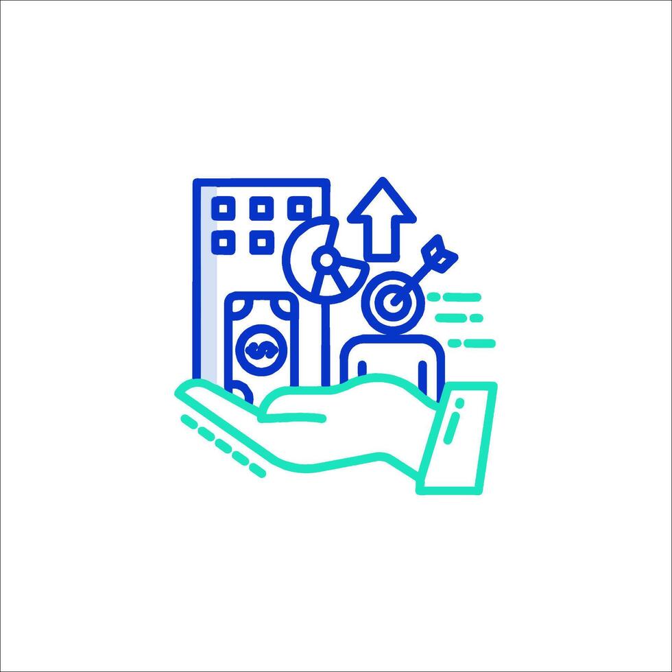 Business plan outline icon, business plan outline illustration vector