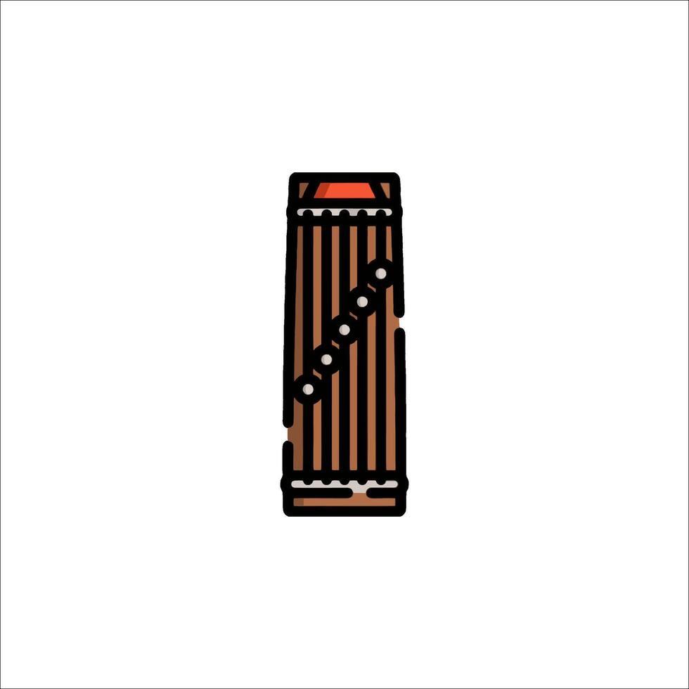 A wooden barrel icon on a white background vector