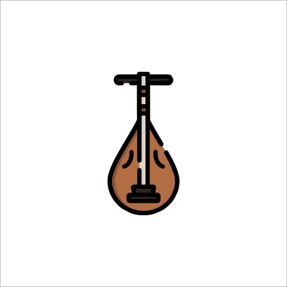 A brown and black instrument with a handle vector