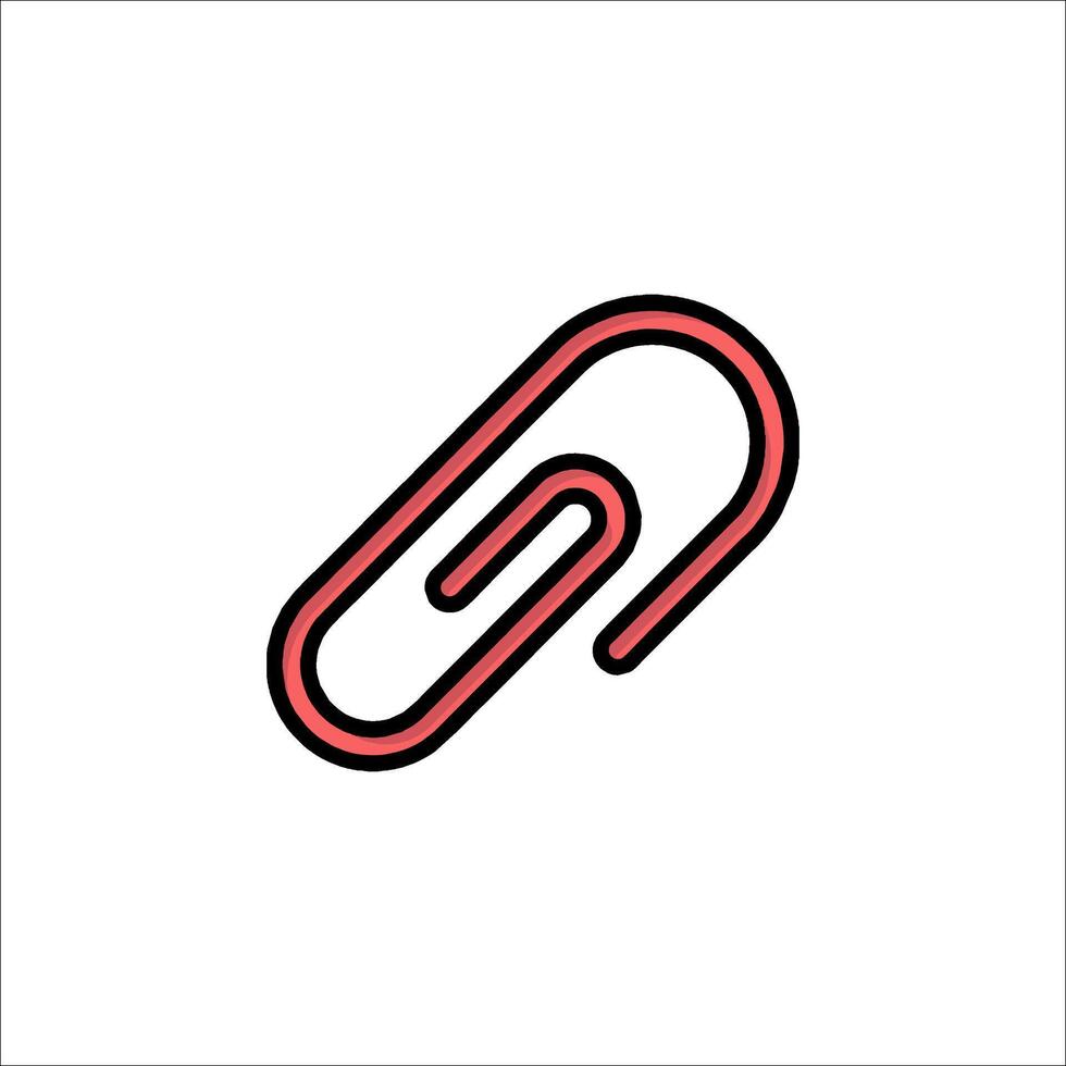 A paper clip icon on a white background vector