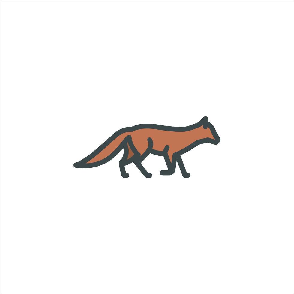 Fox icon on white background vector