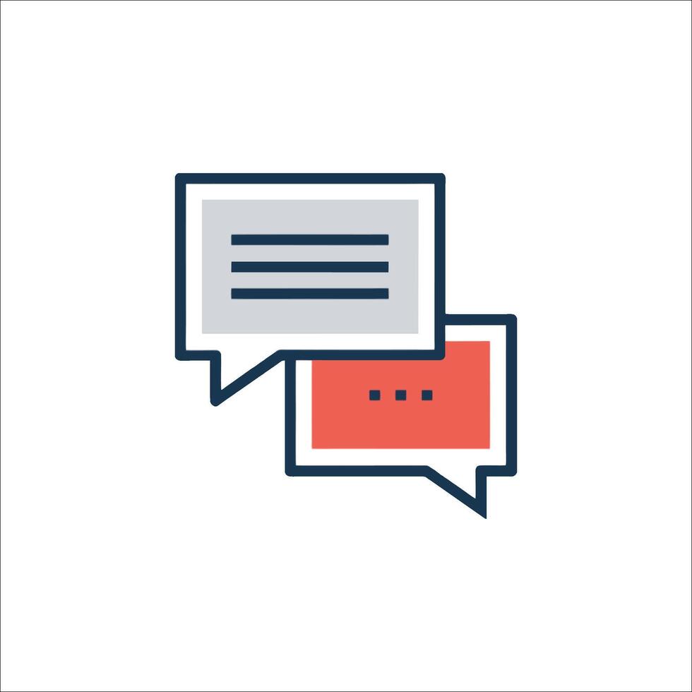 Two speech bubbles icon on white background vector