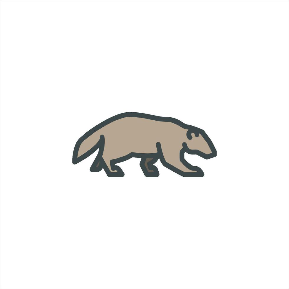 A badger icon on a white background vector