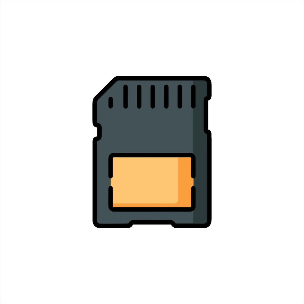 A memory card icon on a white background vector