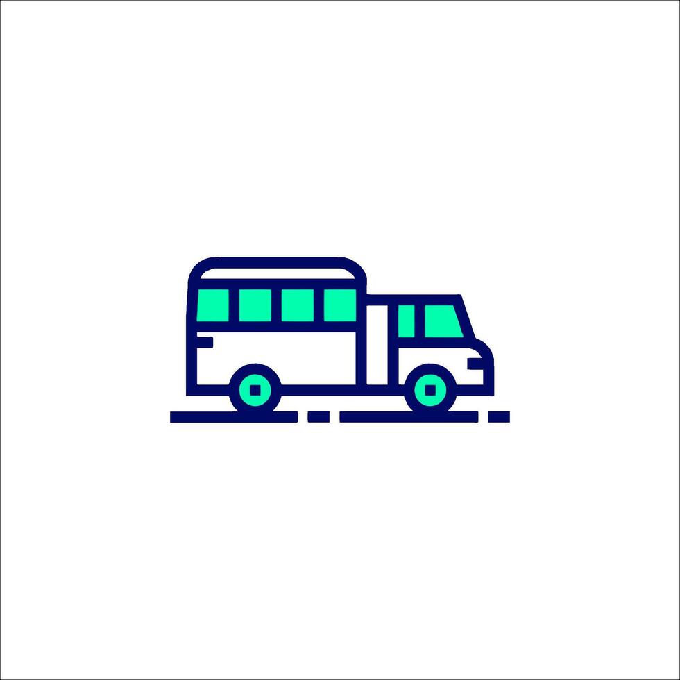 A bus icon on a white background vector